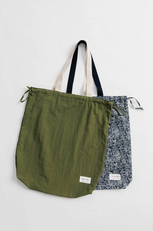 Upcycled Drawstring Tote Bag
