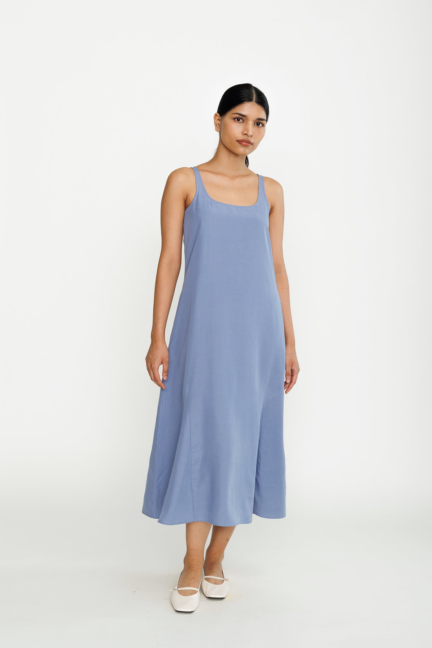 Multi-way Tencel Midi Dress - Blue Moon