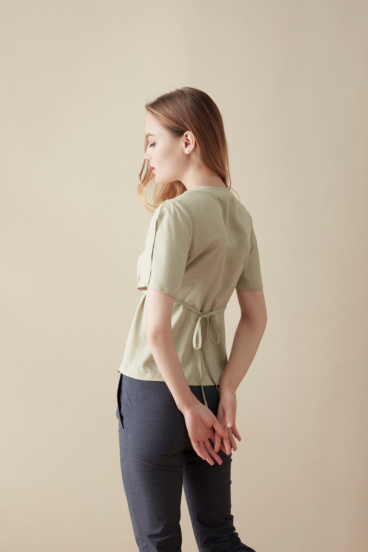 Silk Featherlight Wrap Blouse - Seasonal – VOZ Apparel